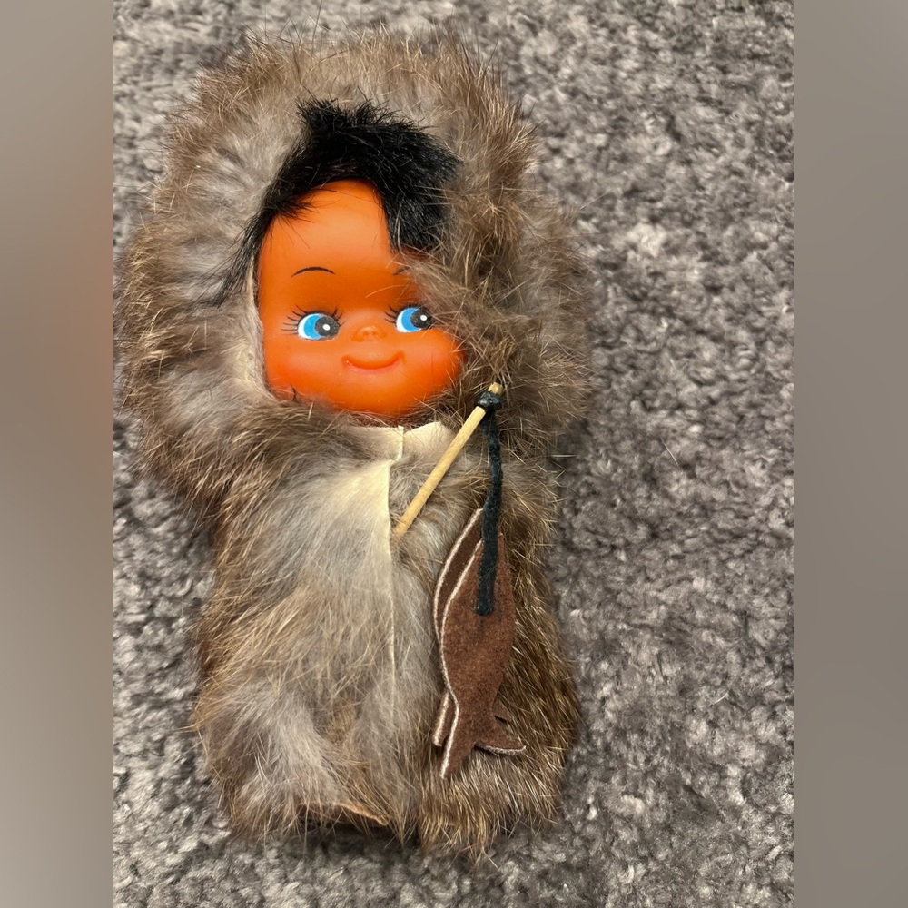 Vintage rubber Inuit figure
